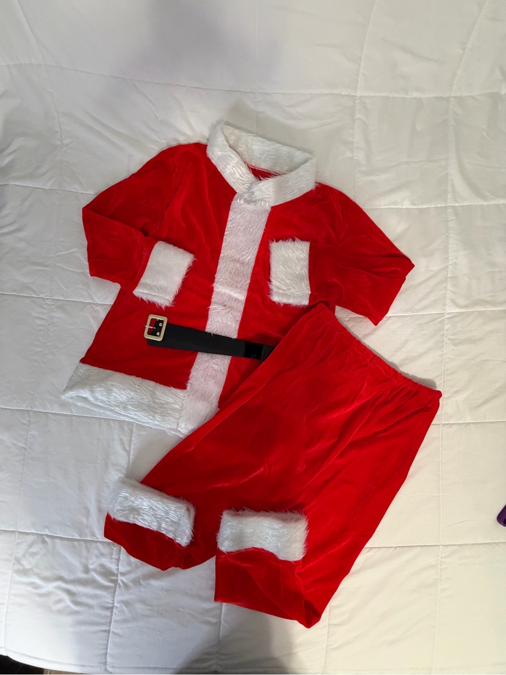 Santa Suit Costume Sz XL 03 Jacket Pants Belt Unisex Cosplay Theater Christmas